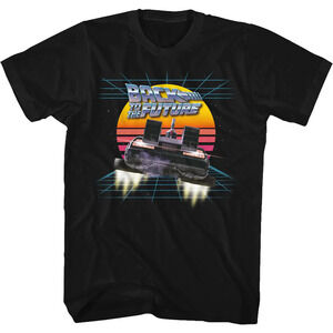 Retro Delorean And Sunset Back To The Future Tshirt